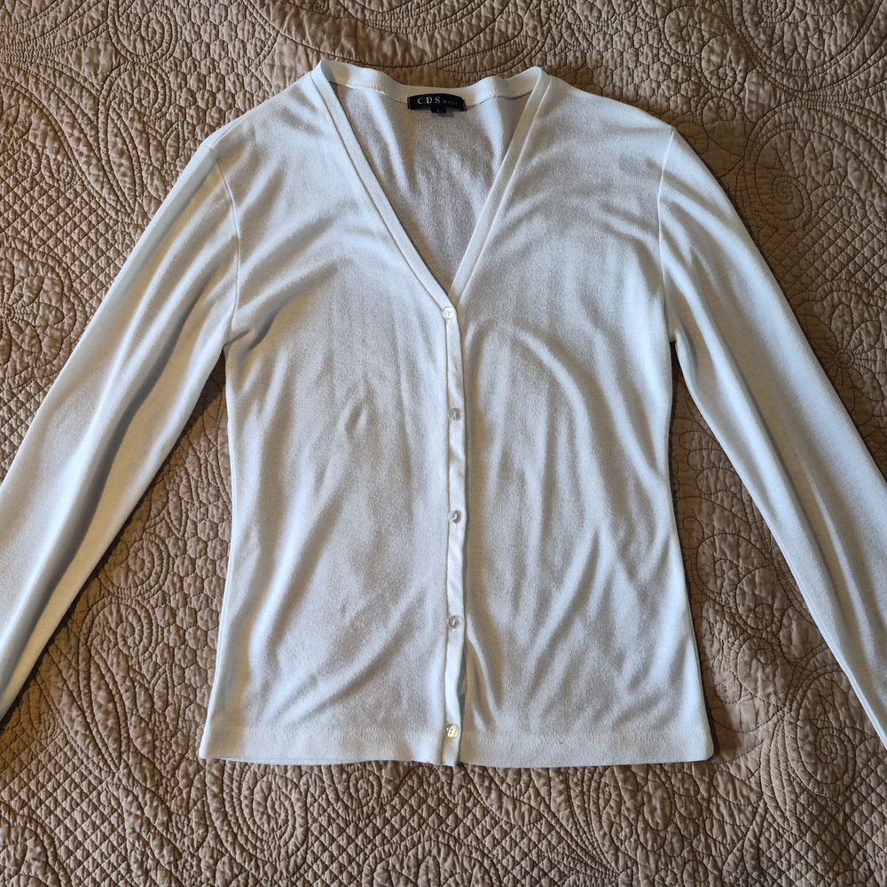Elegant Cream Cardigan Sweater